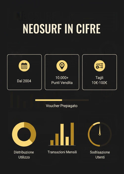 Voucher Neosurf prepagati con tagli da 10 a 100 euro e un codice PIN